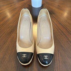 Authentic Chanel wedge sandal